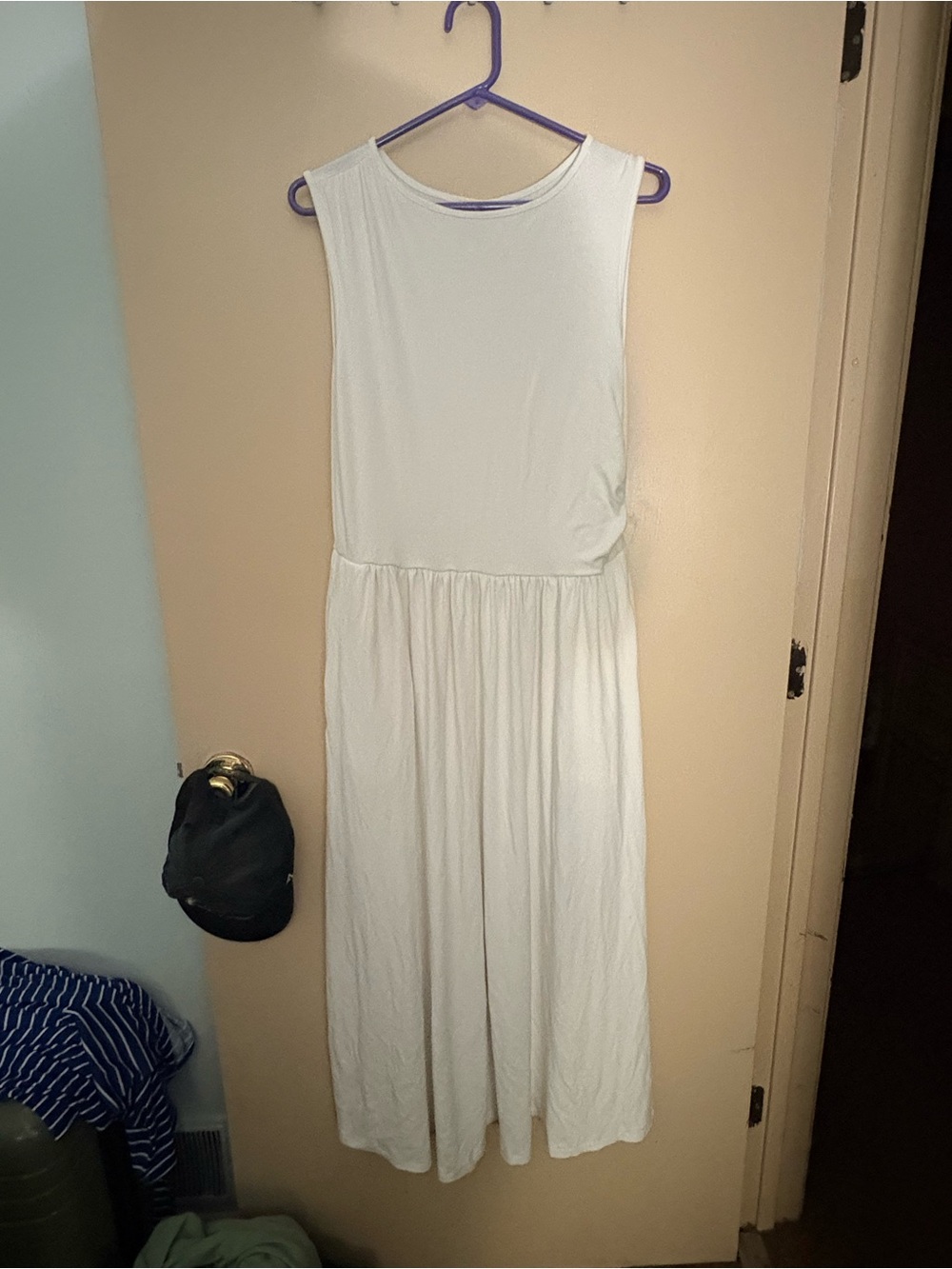 White Sleeveless Maxi Dress - Women's Casual